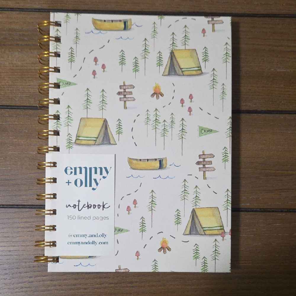 Camping Pattern Spiral Notebook